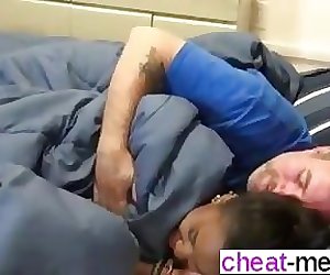 Black teen gets an early morning pussy licking in 69